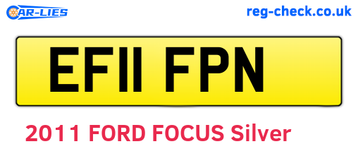 EF11FPN are the vehicle registration plates.