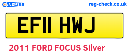 EF11HWJ are the vehicle registration plates.