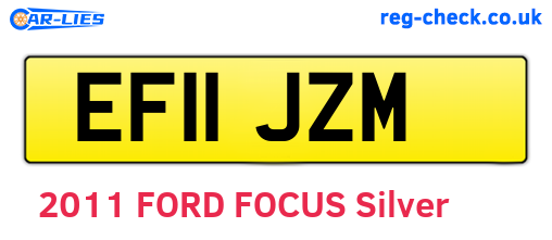 EF11JZM are the vehicle registration plates.