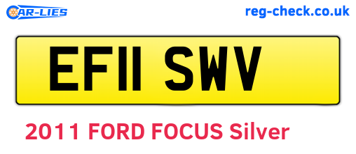 EF11SWV are the vehicle registration plates.