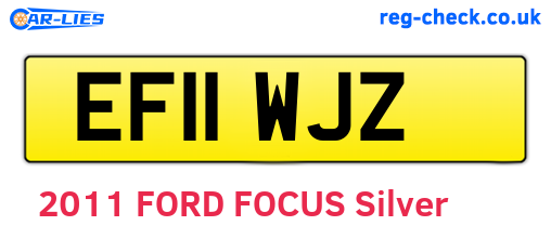 EF11WJZ are the vehicle registration plates.