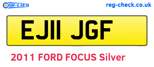 EJ11JGF are the vehicle registration plates.