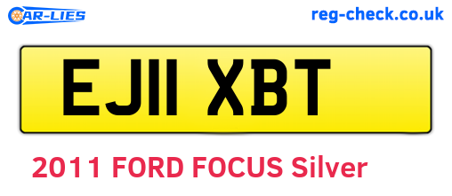 EJ11XBT are the vehicle registration plates.