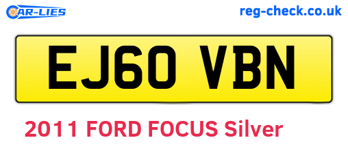 EJ60VBN are the vehicle registration plates.
