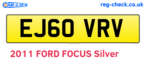 EJ60VRV are the vehicle registration plates.