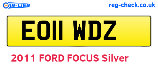 EO11WDZ are the vehicle registration plates.