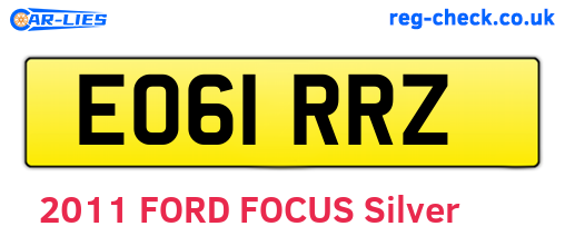 EO61RRZ are the vehicle registration plates.