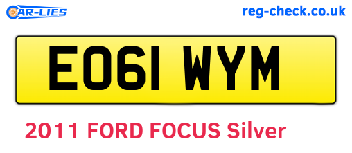EO61WYM are the vehicle registration plates.
