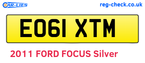EO61XTM are the vehicle registration plates.