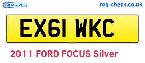 EX61WKC are the vehicle registration plates.
