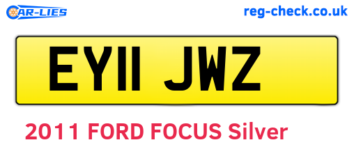 EY11JWZ are the vehicle registration plates.