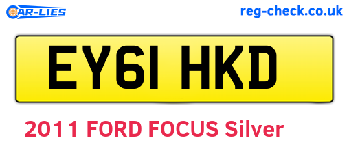 EY61HKD are the vehicle registration plates.