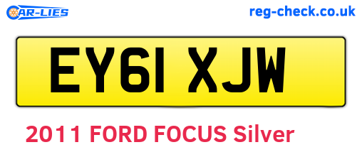 EY61XJW are the vehicle registration plates.