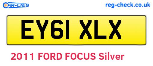 EY61XLX are the vehicle registration plates.