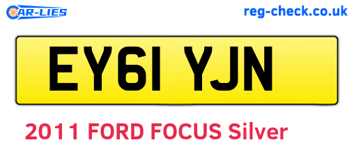 EY61YJN are the vehicle registration plates.