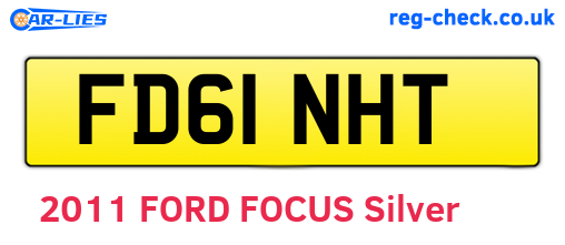 FD61NHT are the vehicle registration plates.