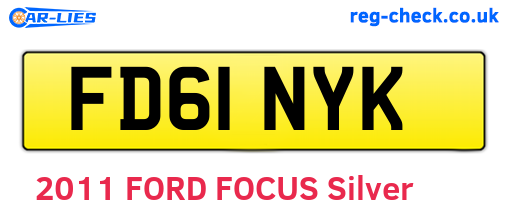 FD61NYK are the vehicle registration plates.