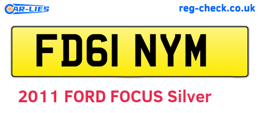 FD61NYM are the vehicle registration plates.