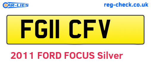 FG11CFV are the vehicle registration plates.