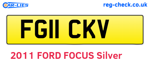 FG11CKV are the vehicle registration plates.