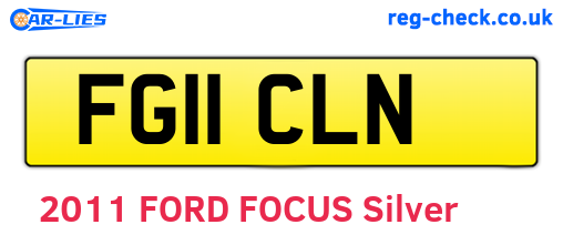 FG11CLN are the vehicle registration plates.