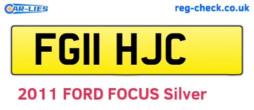 FG11HJC are the vehicle registration plates.