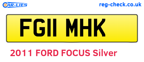 FG11MHK are the vehicle registration plates.