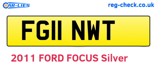 FG11NWT are the vehicle registration plates.