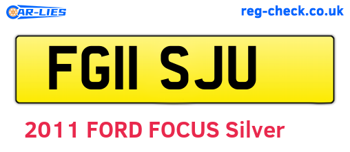 FG11SJU are the vehicle registration plates.