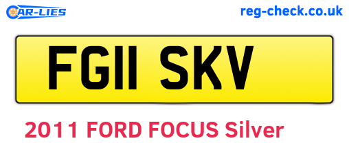FG11SKV are the vehicle registration plates.
