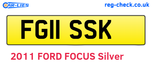 FG11SSK are the vehicle registration plates.