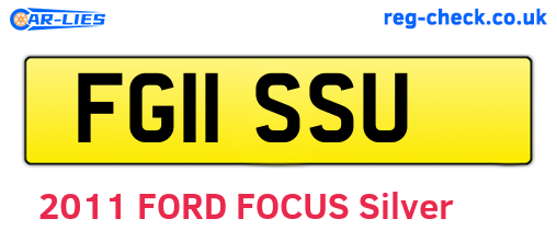 FG11SSU are the vehicle registration plates.
