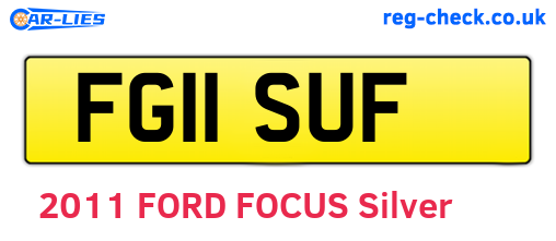 FG11SUF are the vehicle registration plates.