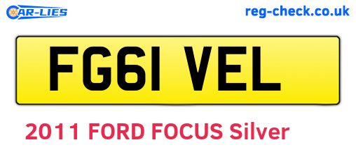 FG61VEL are the vehicle registration plates.