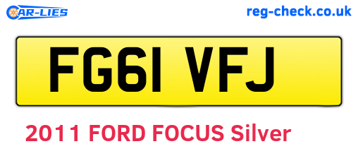 FG61VFJ are the vehicle registration plates.