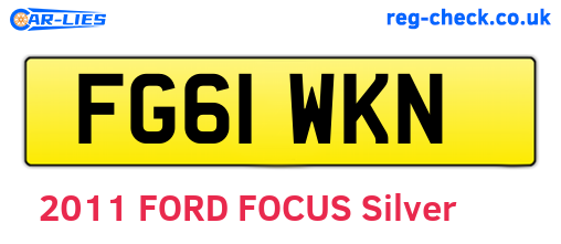 FG61WKN are the vehicle registration plates.