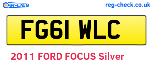 FG61WLC are the vehicle registration plates.