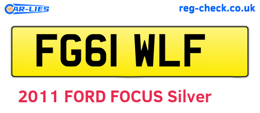 FG61WLF are the vehicle registration plates.