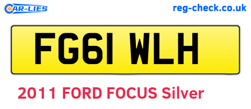 FG61WLH are the vehicle registration plates.
