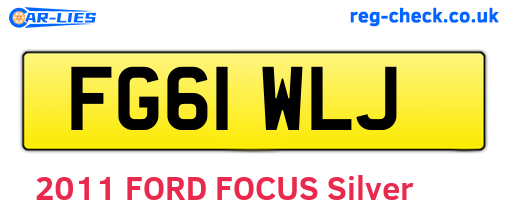 FG61WLJ are the vehicle registration plates.
