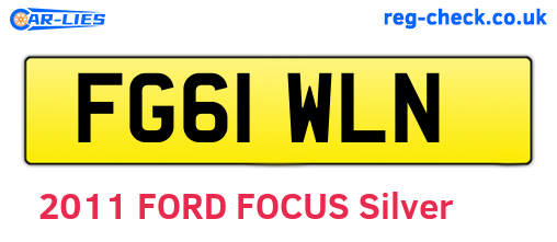 FG61WLN are the vehicle registration plates.