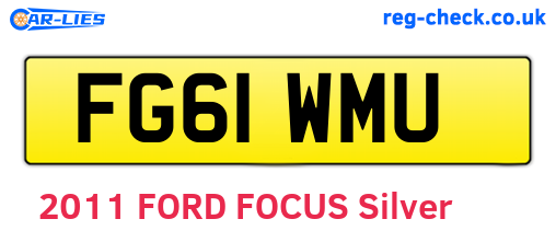 FG61WMU are the vehicle registration plates.