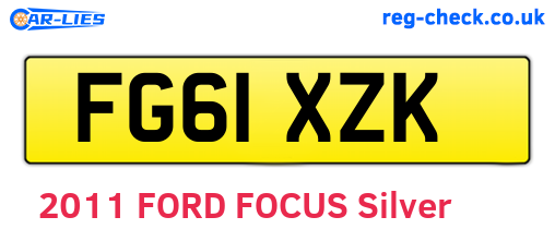 FG61XZK are the vehicle registration plates.