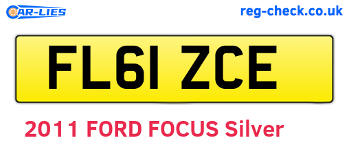 FL61ZCE are the vehicle registration plates.