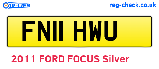 FN11HWU are the vehicle registration plates.