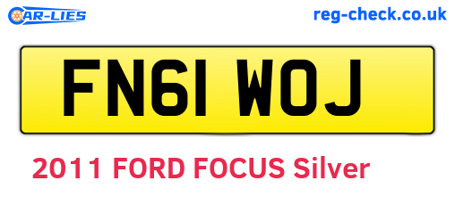 FN61WOJ are the vehicle registration plates.