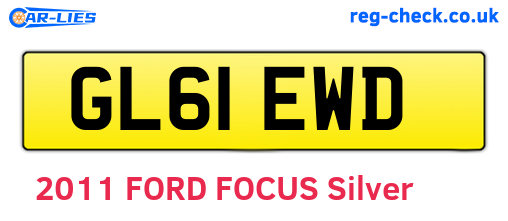 GL61EWD are the vehicle registration plates.