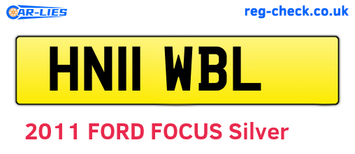 HN11WBL are the vehicle registration plates.