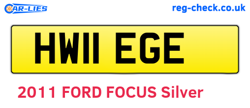 HW11EGE are the vehicle registration plates.