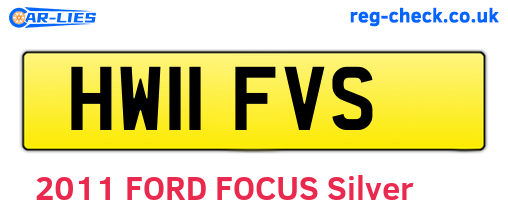 HW11FVS are the vehicle registration plates.